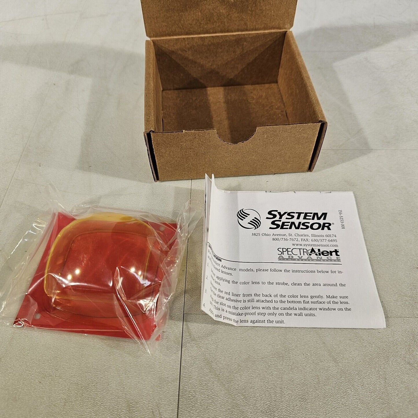 System Sensor LENS-A SpectrAlert Wall Color Lens Amber Honeywell – Lab ...