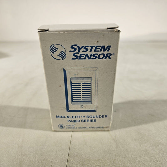 System Sensor PA400W Mini-Alert Sounder White Pa400 Series Alarm 12v To 30v DC