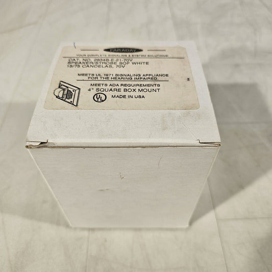 Faraday FOS 2934B-E-21-70V Speaker Strobe SOF White 15/75 Siemens 2934