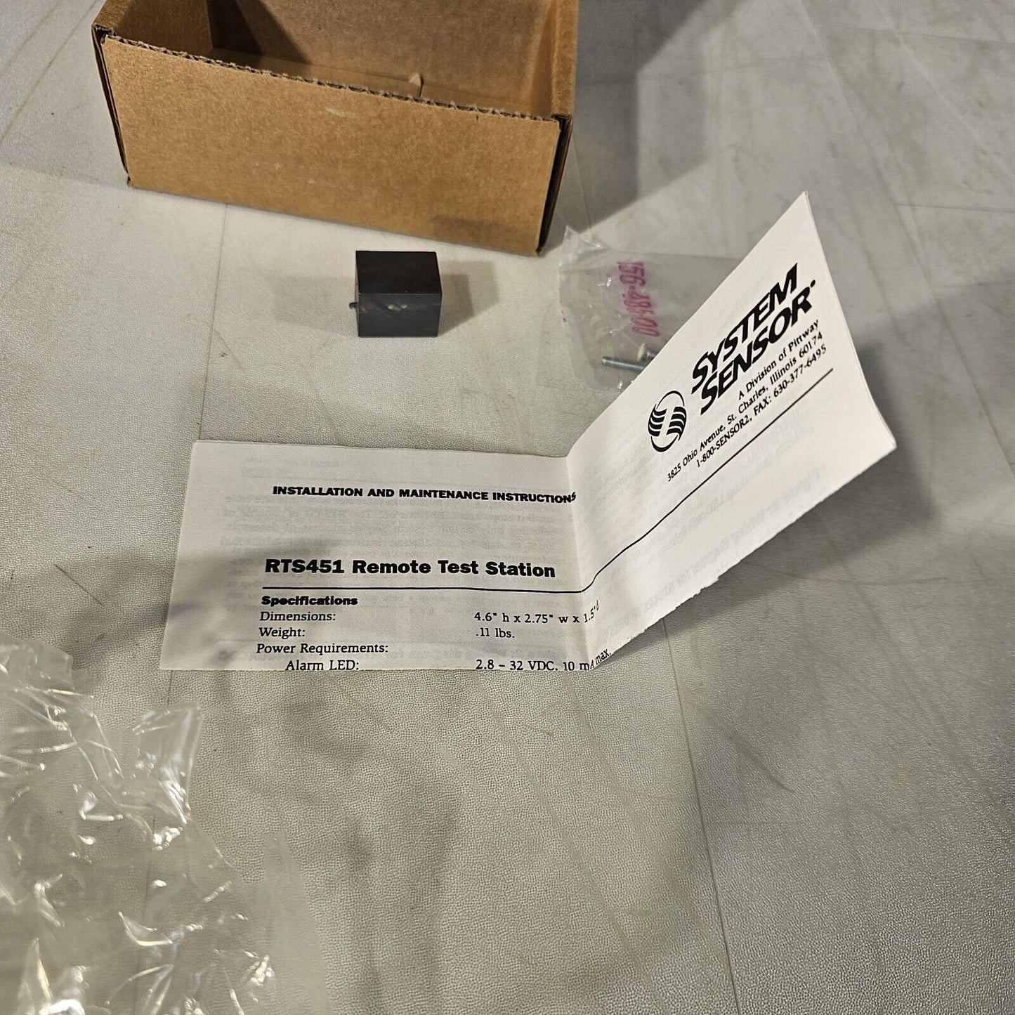 System Sensor RTS451 Fire Alarm Smoke Detector Remote Test Station Honeywell