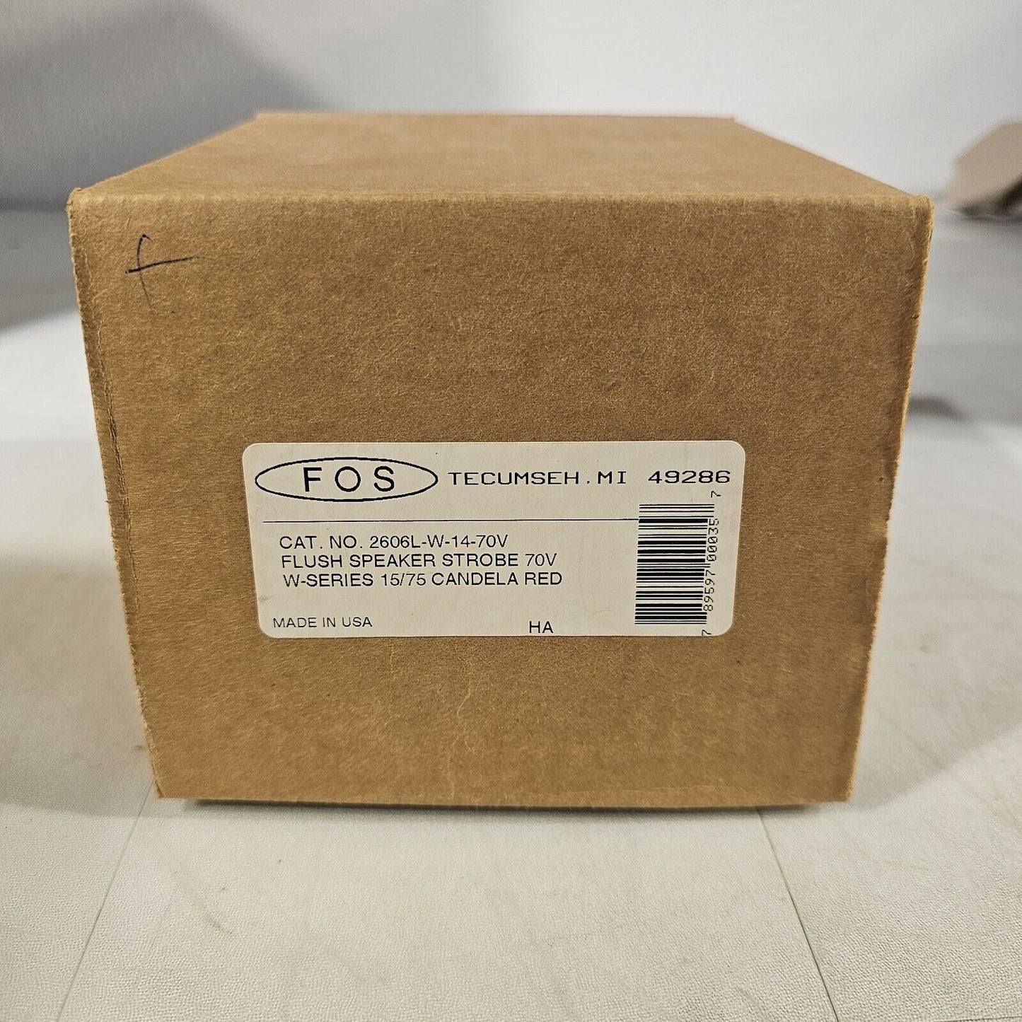 Faraday FOS 2606L-W-14-70V Flush Speaker Strobe Candela Red Fire Alarm NOS 2606