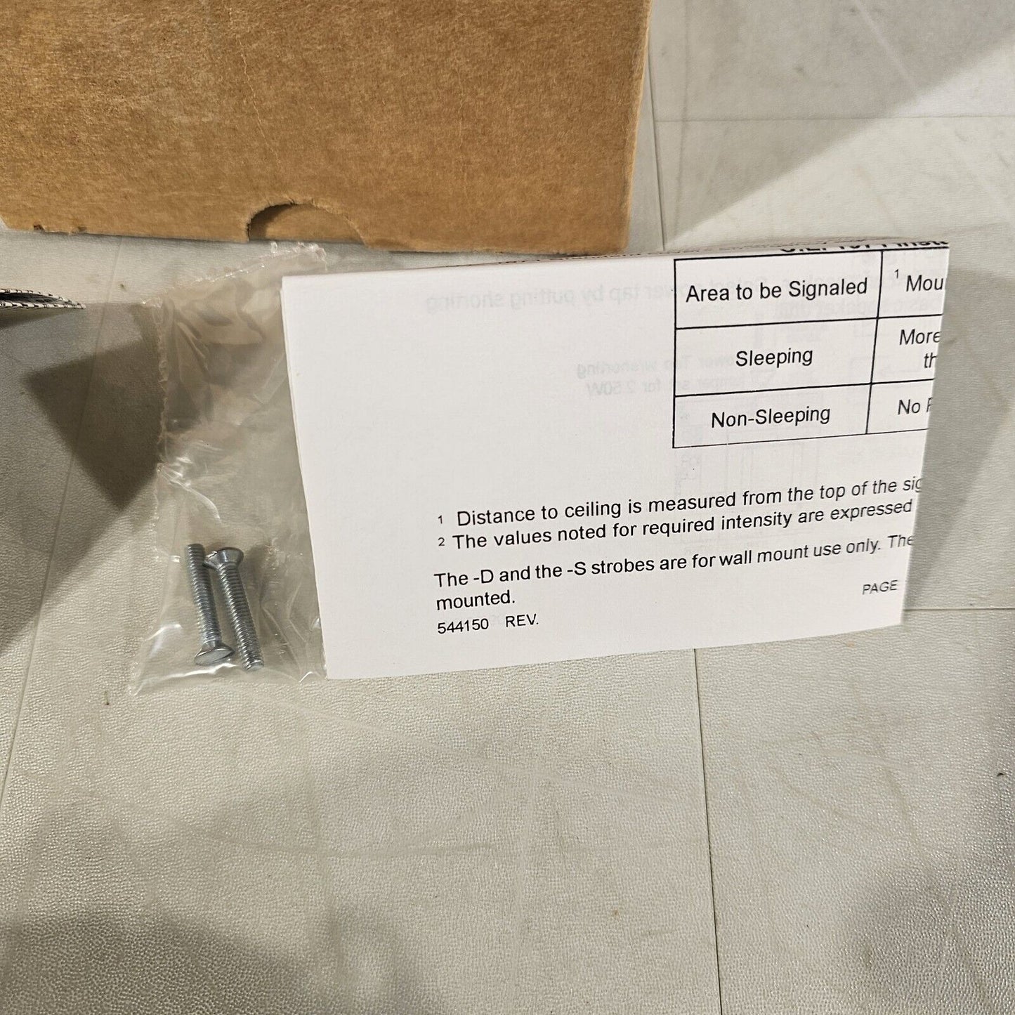 Faraday FOS 2606L-W-14-70V Flush Speaker Strobe Candela Red Fire Alarm NOS 2606