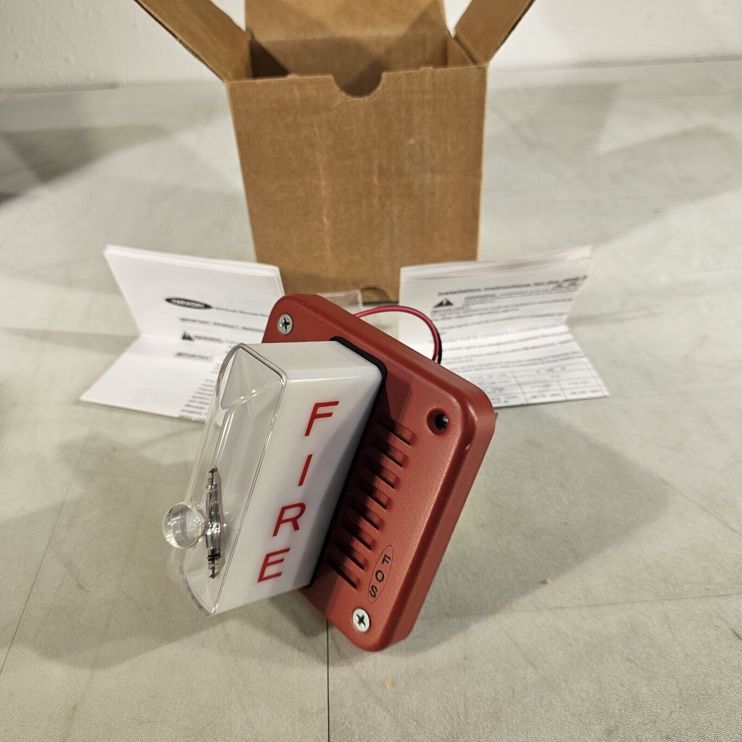 Faraday FOS 2607L-W-14-70V Flush Speaker Strobe Candela Red Fire Alarm NOS 2607