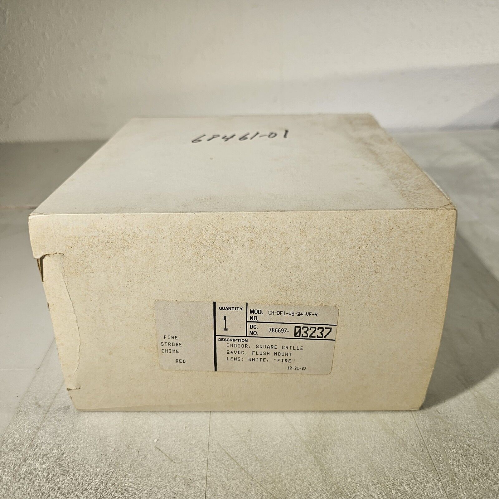 Wheelock CH-DF1-WS-24-VF-R Strobe Chime 786697-03237 24VDC Fire Alarm ...