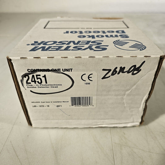 System Sensor 2451 Plug In Photoelectric 400-Series Smoke Detector Head