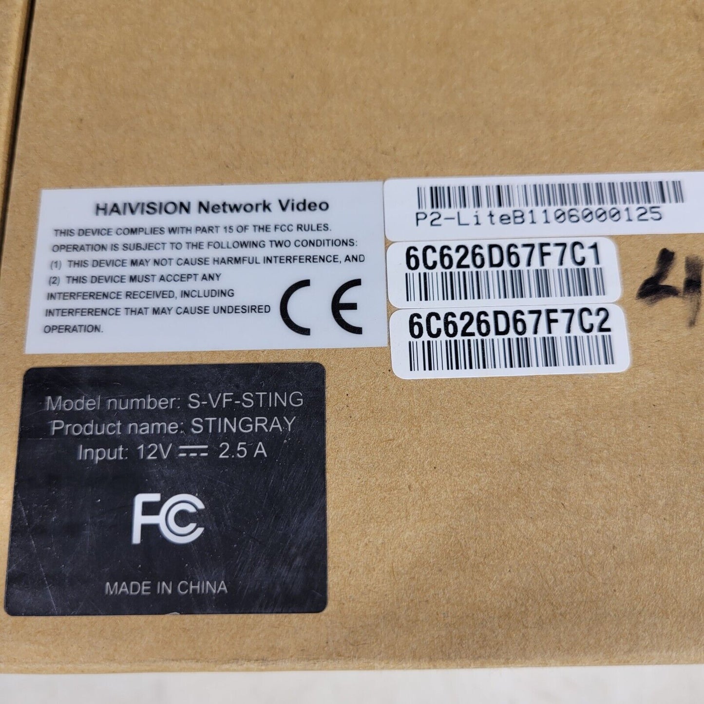 Haivision S-VF-STING P2-LiteB1106000124 Set Top Box Secure IPTV Video w/ Remote