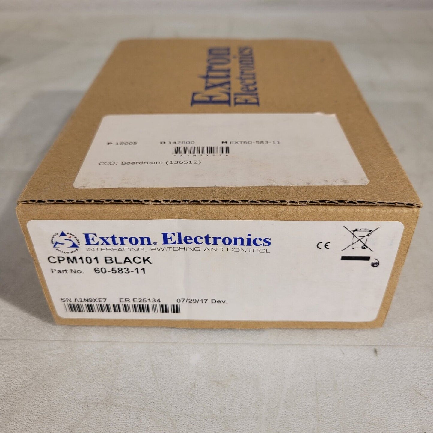 Extron CPM101 One-Gang AV Connectivity Mounting Frame 60-583-11
