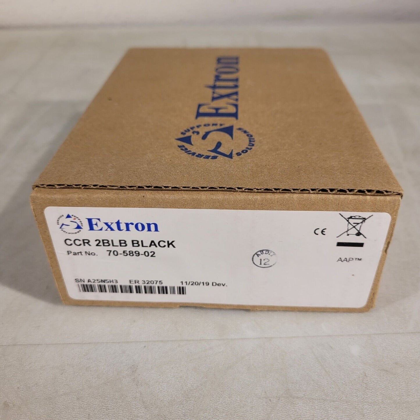 Extron 70-589-02 CCR 2BLB Black Contact Closure Remote With Customizable Buttons
