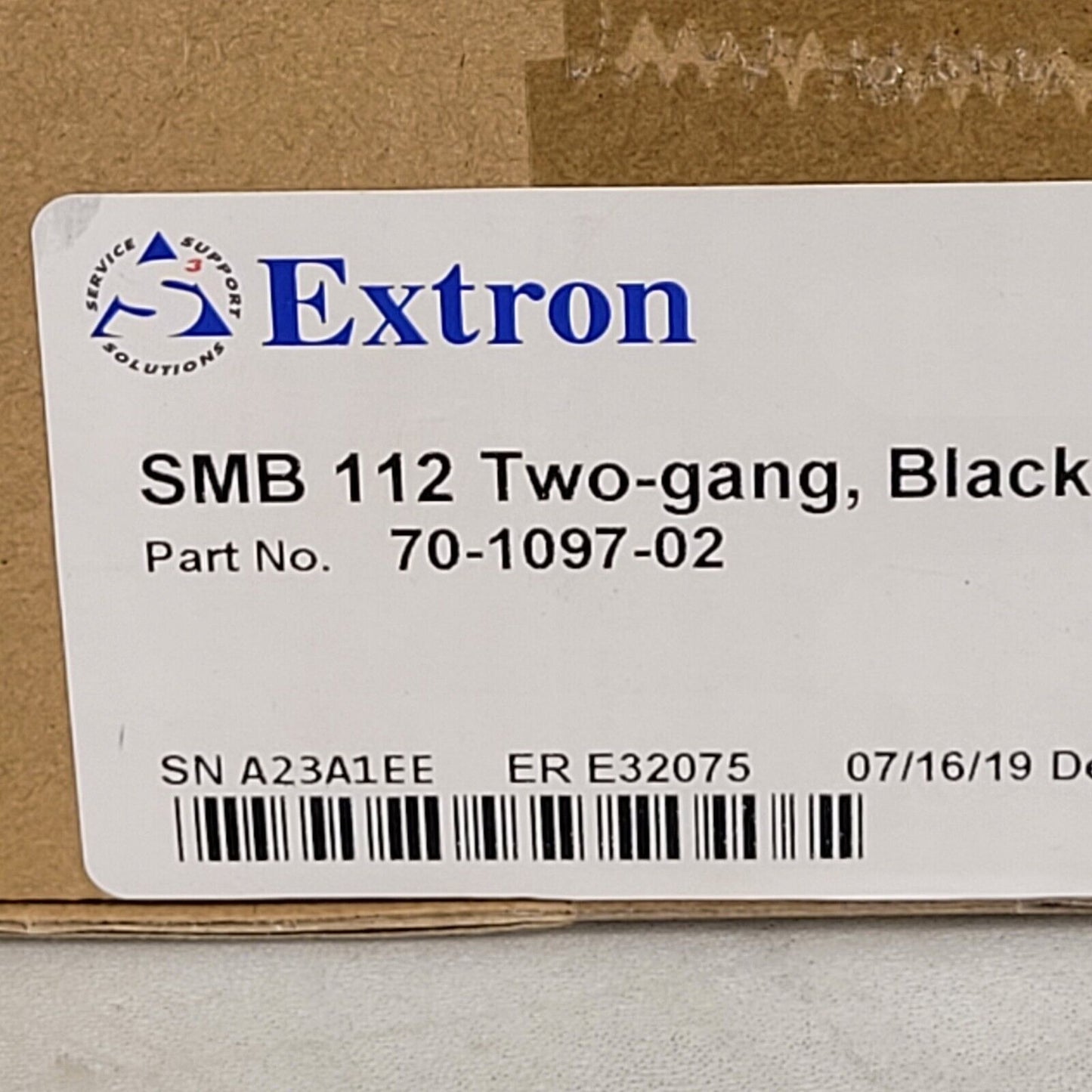 Extron 70-1097-02 SMB 112 Two-gang Black Surface Mount Boxes