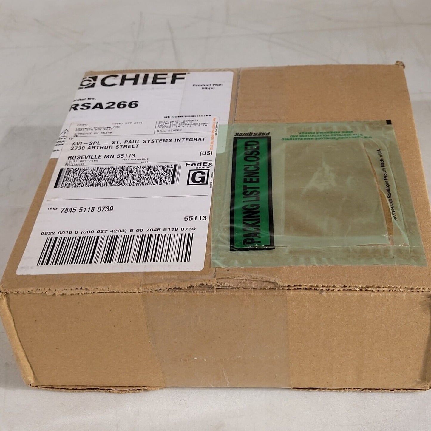 Chief RDA266 Mini Custom RPA Projector Mount with SSB266 Interface Bracket