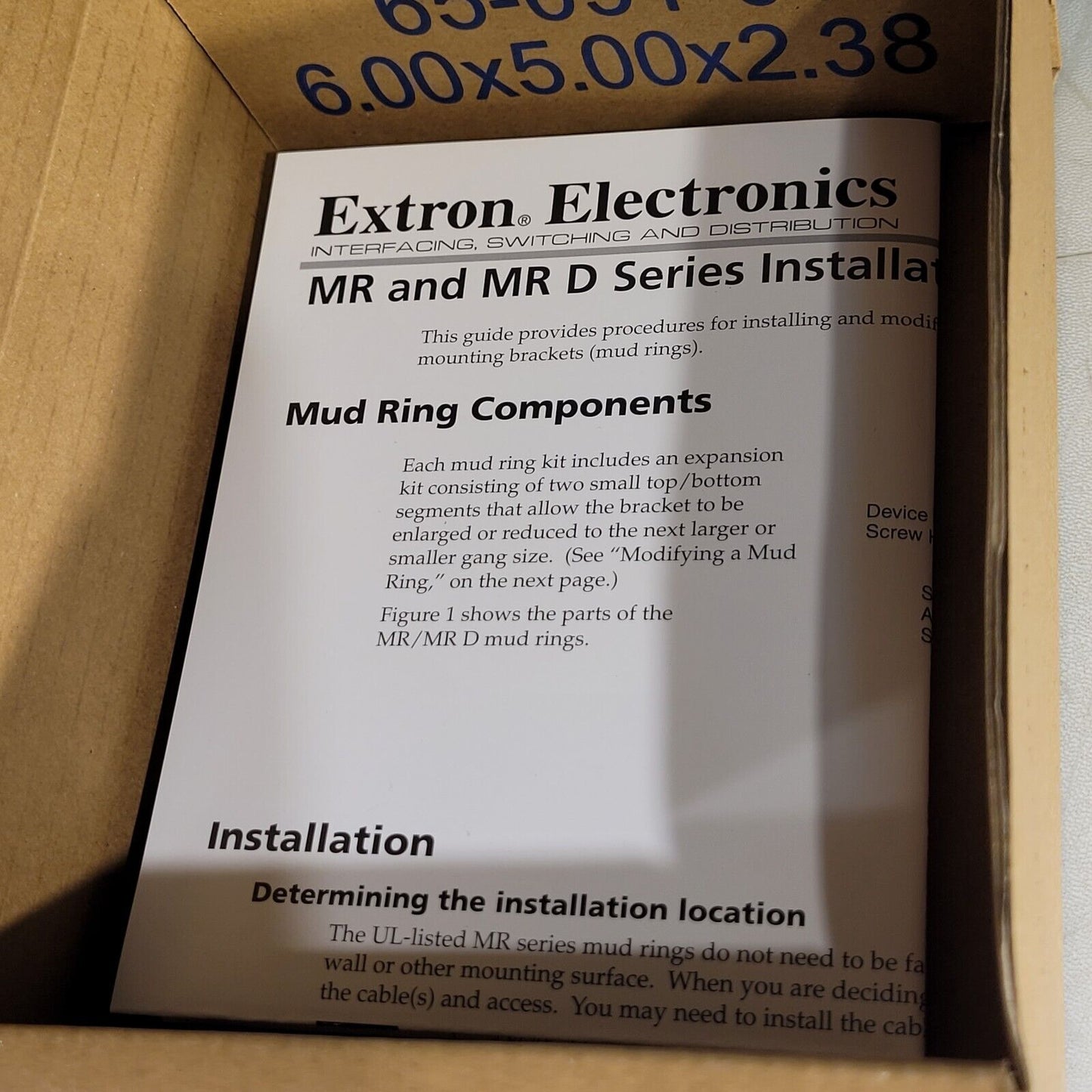 Extron Electronics AAP 102 Black Two-Gang AAP Mounting Frame 60-300-02