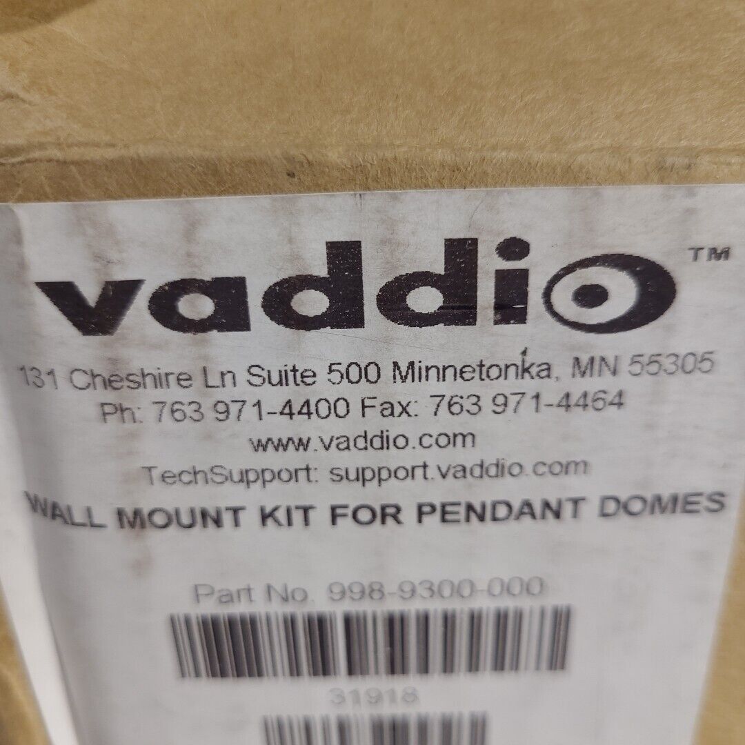 Vaddio 998-9300-000 Wall Mounting Kit for Indoor and Outdoor Pendant Domes