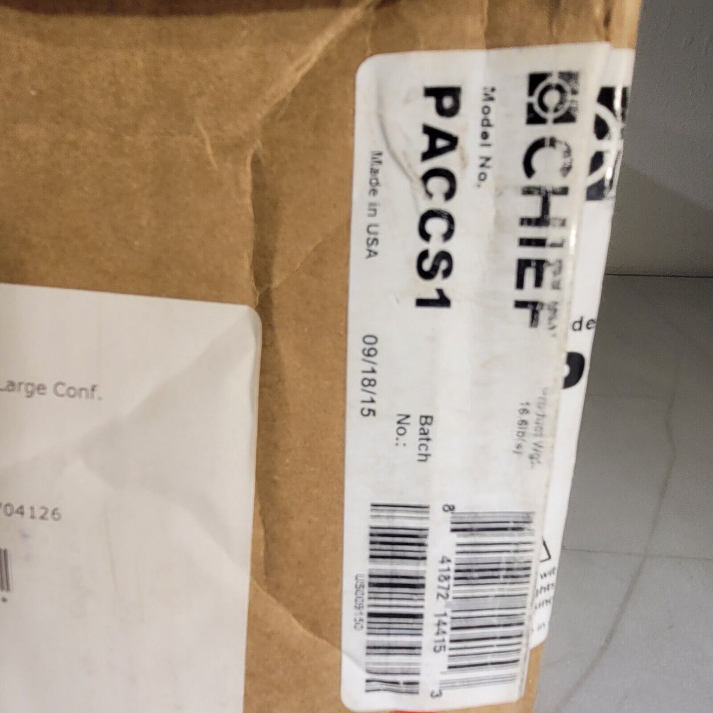 Chief PACCS1 Large Accessory Shelf Black