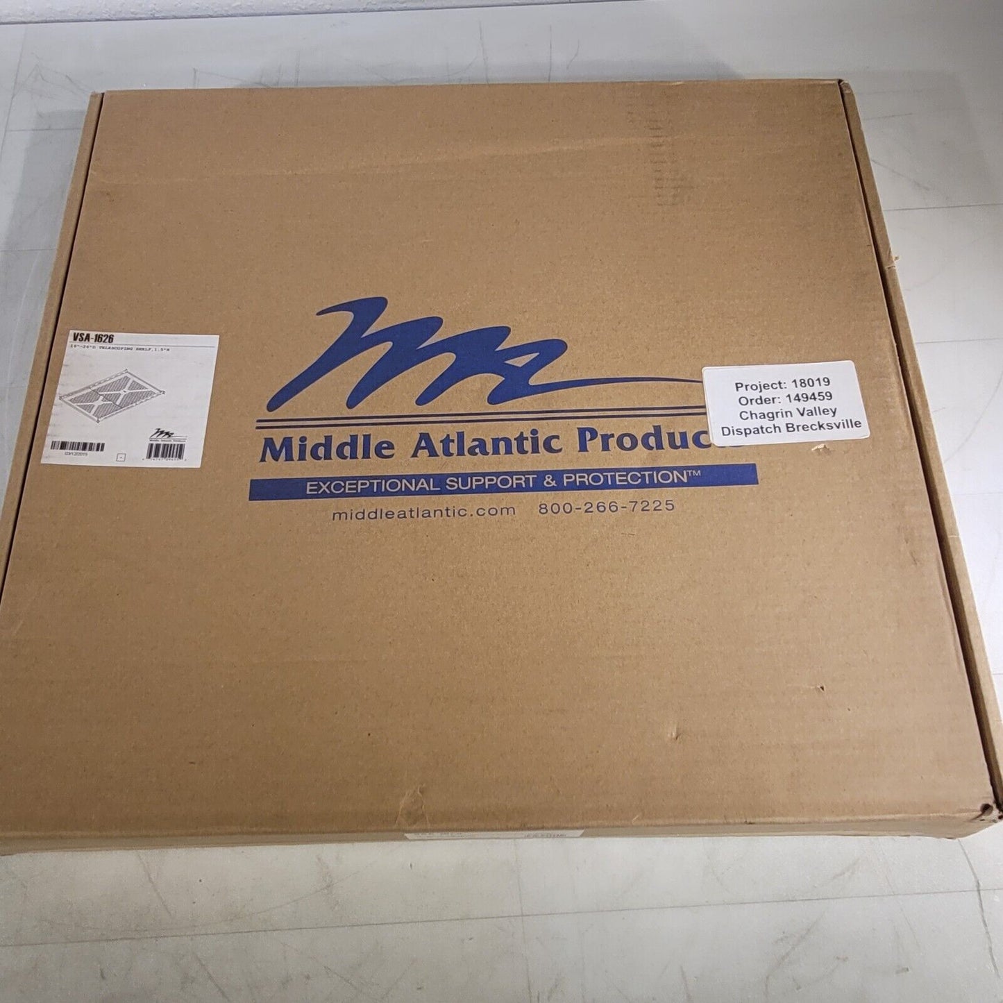 Middle Atlantic VSA-1626 Heavet Duty Adjustable Rackshelf 16 to 26" Telescoping