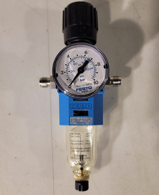 Festo LFR-1/8-S-7-B Filter Regulator 10 Bar Gauge Max 200psi Max Temp 140F