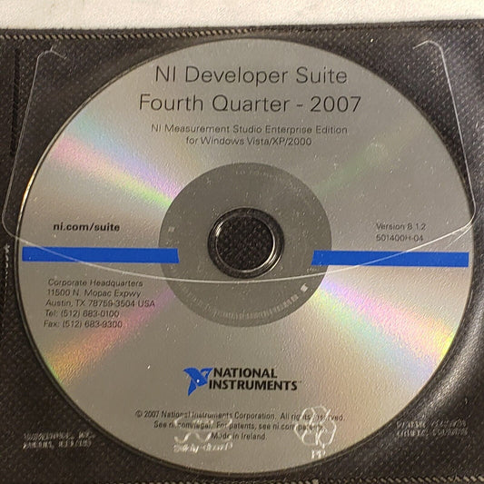 NI Developer Suite Fourth Quarter 2007 8.1.2 Measurement Studio Enterprise
