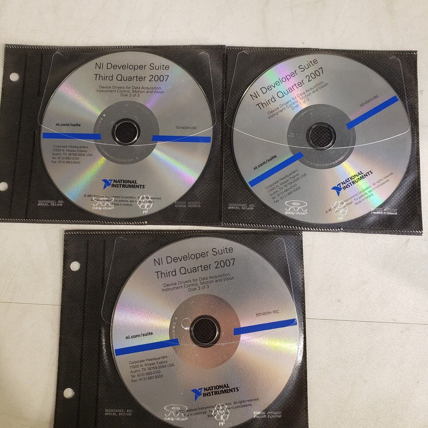 National Instruments 501400H NI Developer Suite Third Quarter 2007 DVD Set Of 3
