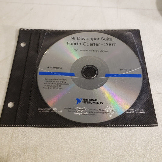 NI 501400H-12 Developer Suite Fourth Quarter 2007 PDF Library Of Hardware Manual