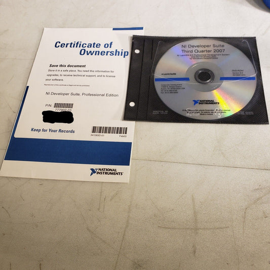 NI 501400H-01C Developer Suite Third Quarter 2007 LabVIEW 8.5