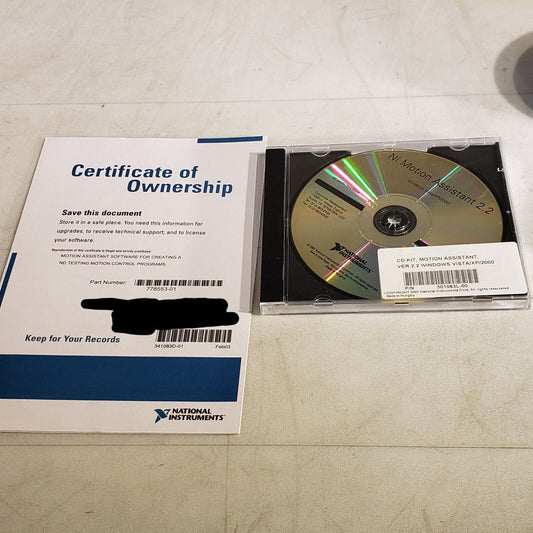 NI 501063L-01 Motion Assistant 2.2 Windows Vista/XP/2000