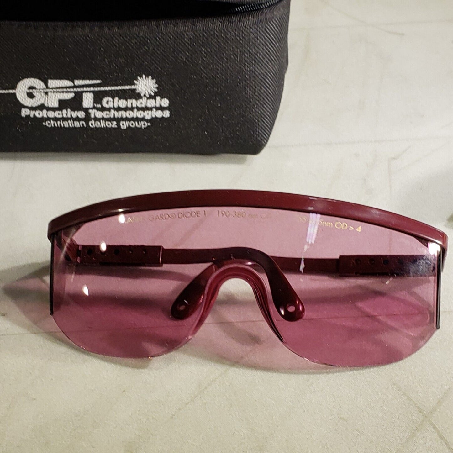 GPT Laser Grade Diode 1 Safety Glasses 190-380nm OD 7 755-855nm OD 4