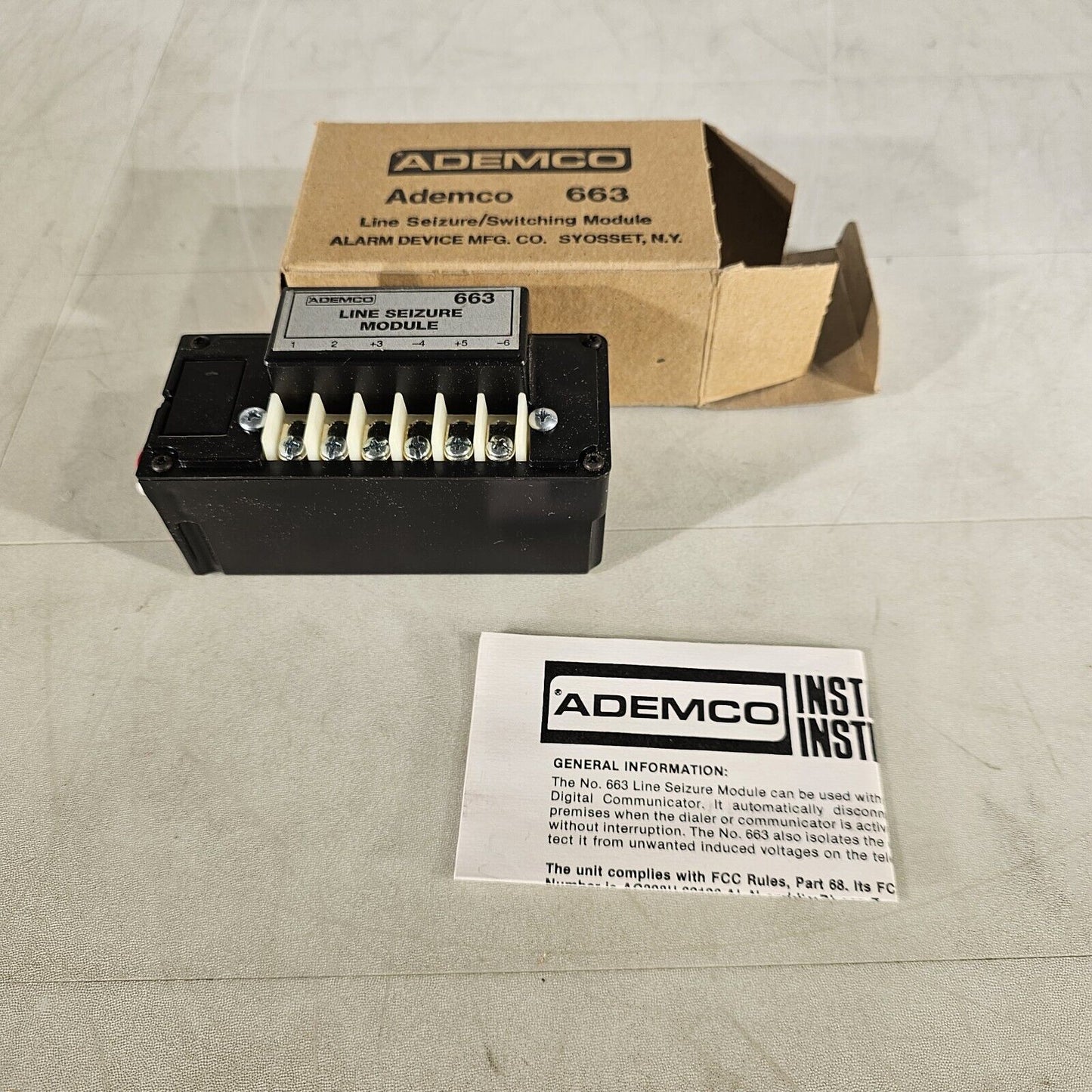Ademco Honeywell 663 Line Seizure Switching Module NEW IN BOX Alarm Device Mfg