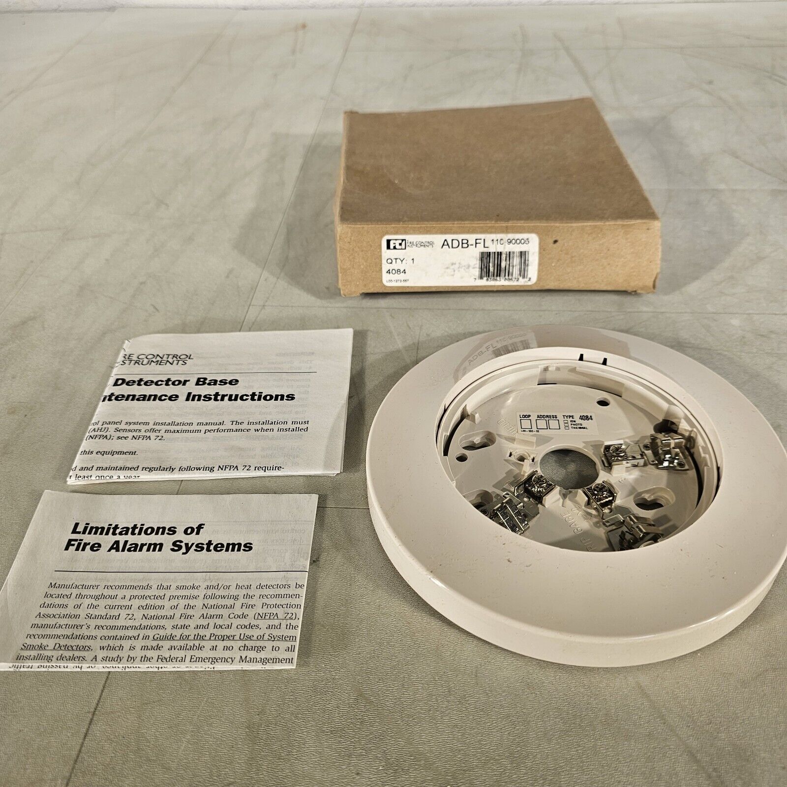 New Gamewell FCI ADB-FL Detector Mounting Base 110-90005 – Lab ...