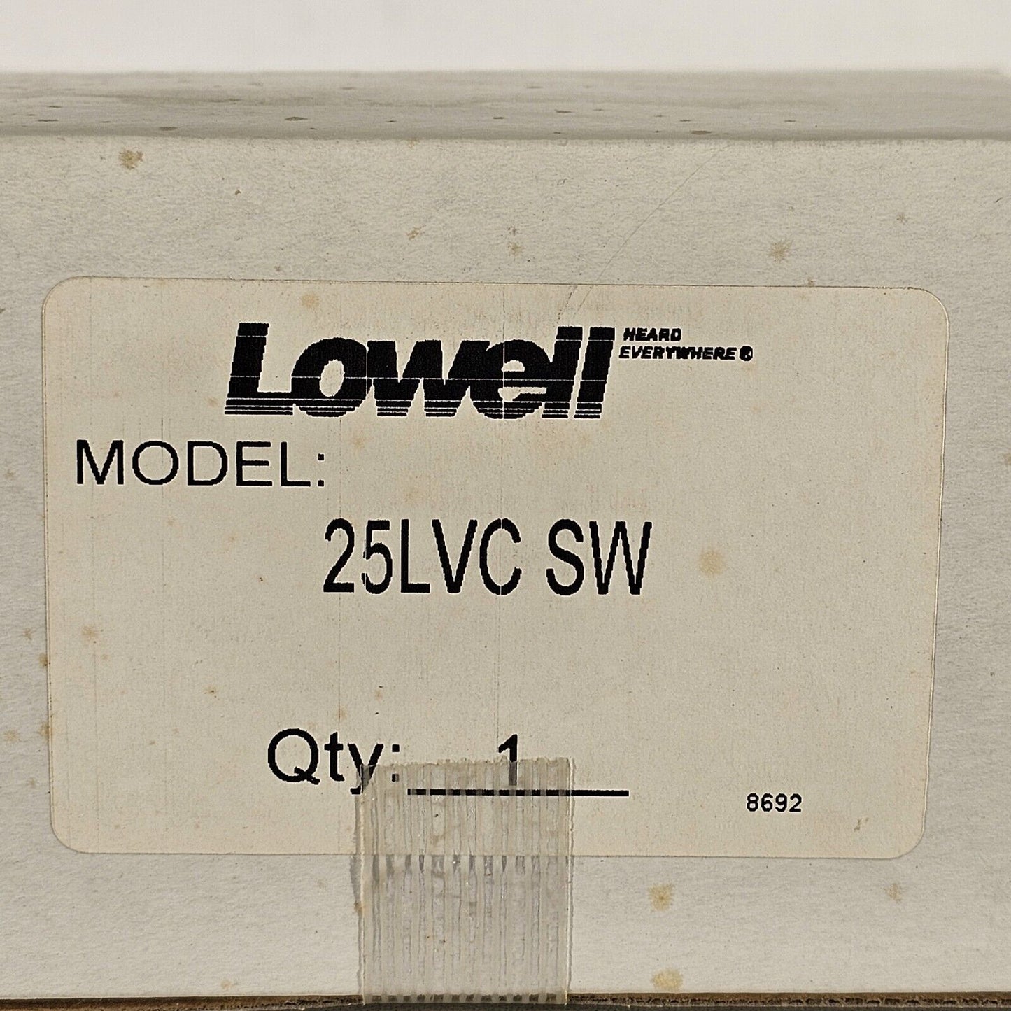 Lowell Gang Speaker Volume Knob Attenuator with White Wall Plate 25LVC SW 25W