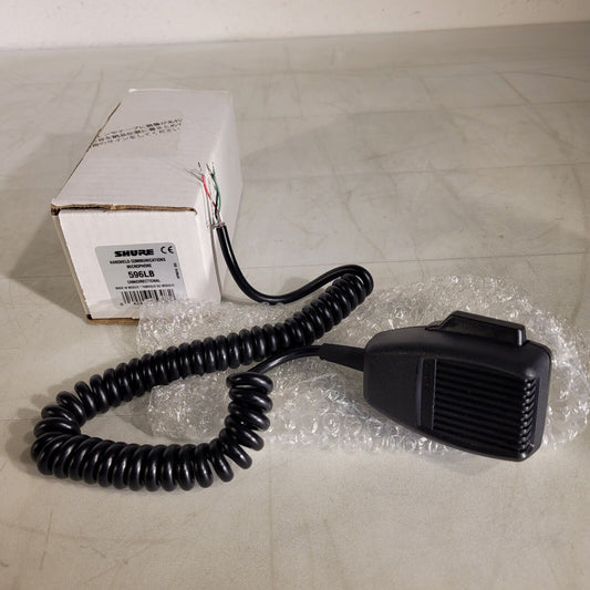 Shure 596LB Voice Communication Microphone Push To Talk Black Omnidirectional