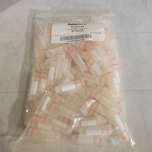 Fisherbrand 05-669-64 Cryovial Extender Thread 2ml Self Standing 100 Qty