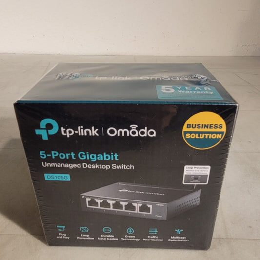 TP-Link DS105G Omada 5-Port Gigabit Unmanaged Desktop Switch 0130600246