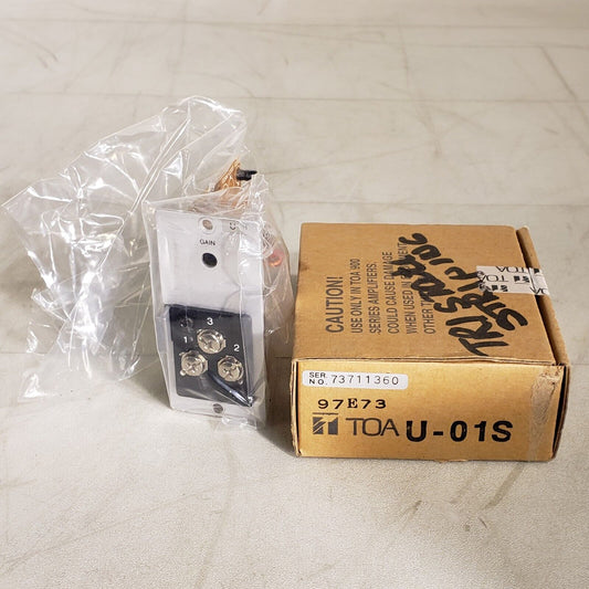 TOA U-01S Unbalanced Line Input 900 Series Removable Terminal Block Connector