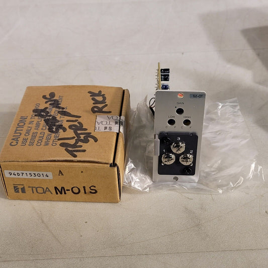 TOA M-01S M-01 Microphone Input Module Mic Amp For balanced low impedance