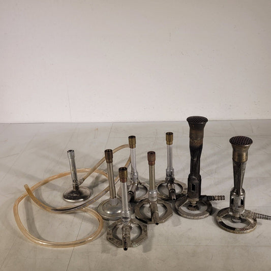 Lot Of 8 Vintage Bunsen Burners 4x Humboldt 2x Fisher Durner 2x Unbranded