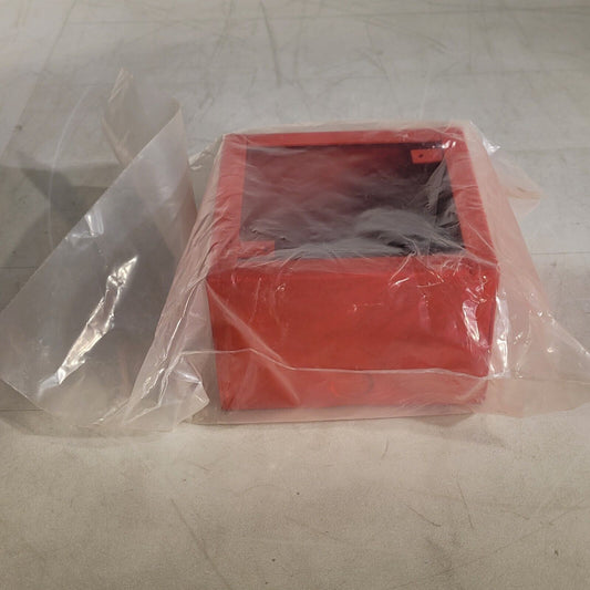 Fire Alarm Mounting Back Box Red 5-1/2" X 5-1/2" X 3-1/2" Deep Coated Steel