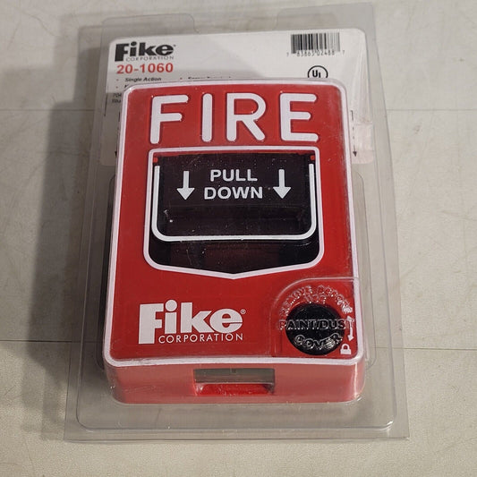 Fike 20-1060 Fire Manual Pull Station Key Lock Reset Single Action Red