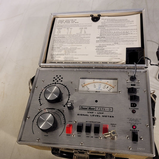 Vintage Channel Master 7276-D VHF-UHF Signal Level Meter Portable