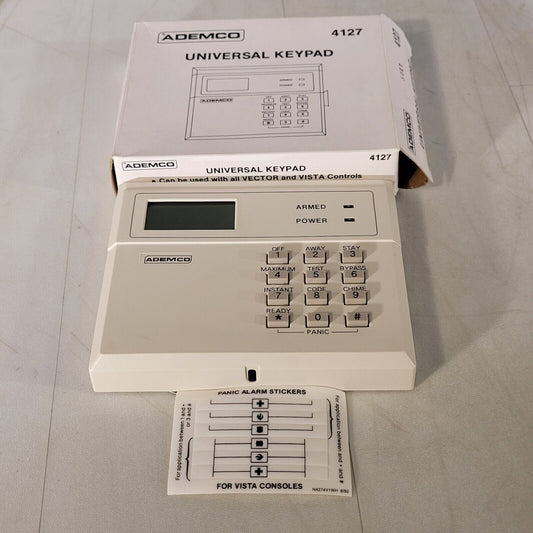 Ademco 4127 Console Security Alarm Device Universal Keypad Missing Back Mounting
