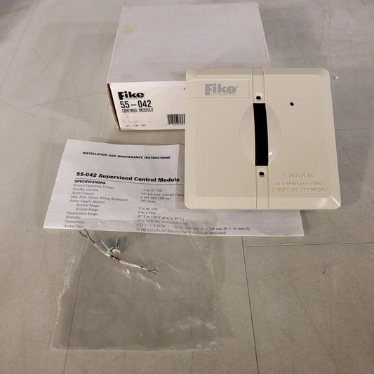 Fike 55-042 Supervised Control Module For Indoor Dry Applications Off White