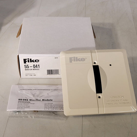 Fike 55-041 Monitor Module For Indoor Dry Applications Non-isolator Off White