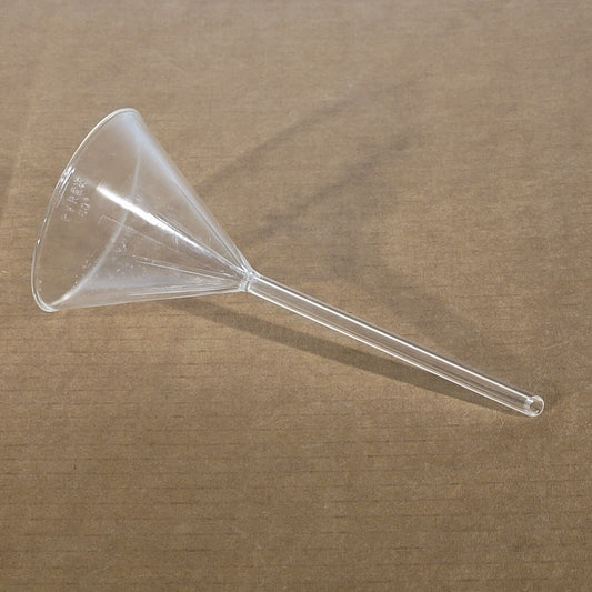 Corning 6140-100 PYREX Plain 100 mm Diameter 60° Angle Funnel with Long Stem
