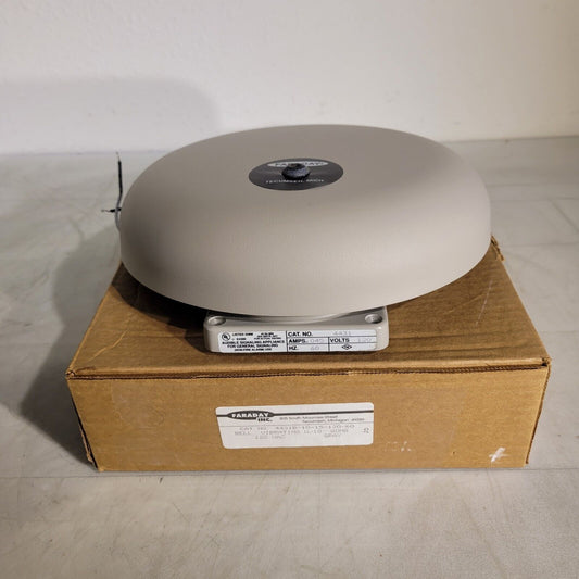 Faraday 4431B-10-15-120-60 Alarm Bell Vibrating w/ 10" Gong 45dB Min Gray