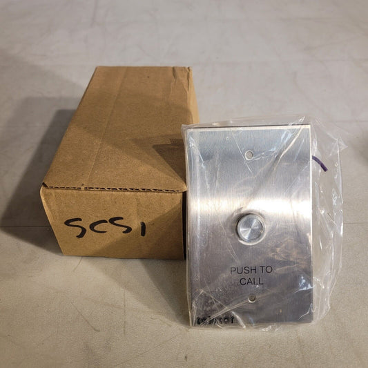 Telecor SCS-1 Push To Call Button Security Call Switch w/ Stainless Steel Plate