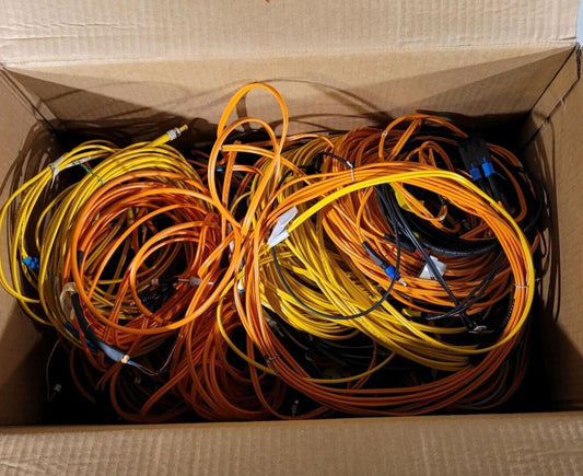 Bulk Lot of Fiber Optic Cables Patch Cords Jumps Pigtails and Custom Assemblies