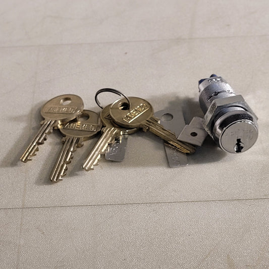 Ademco Medeco On-Off Key Switch Lock Momentary Spring Return Single Pole 4 Keys