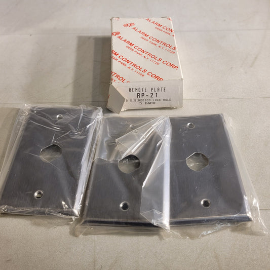 Alarm Controls RP-21 Remote Plate Stainless Steel Pack Of 3