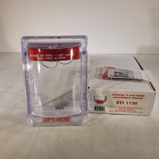 STI 1130 Fire Alarm Protective Cover Stopper II With Horn and Conduit Spacer