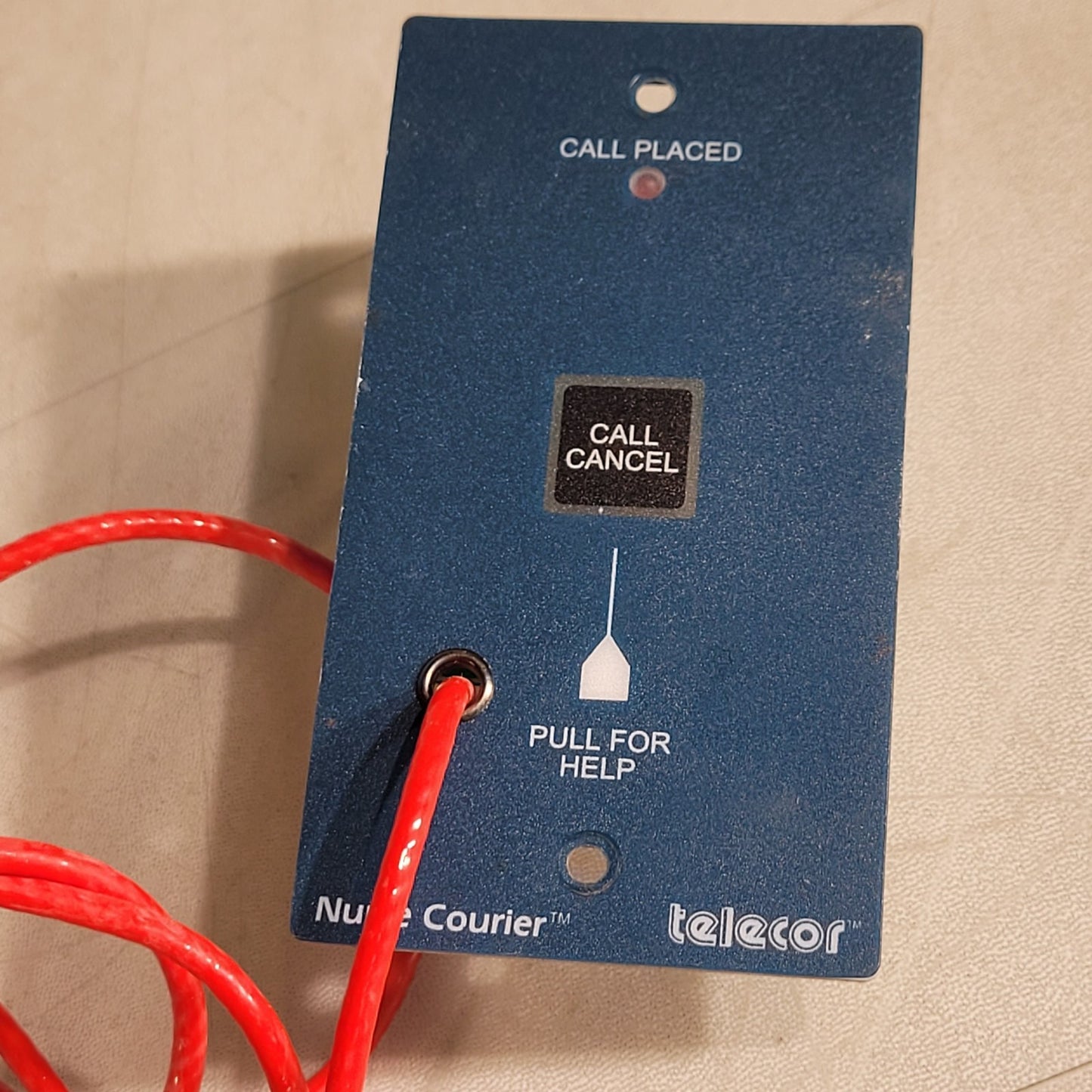 Telecor NC1-B1-MA Nurse Courier Pull For Help Station Blue Wall Plate