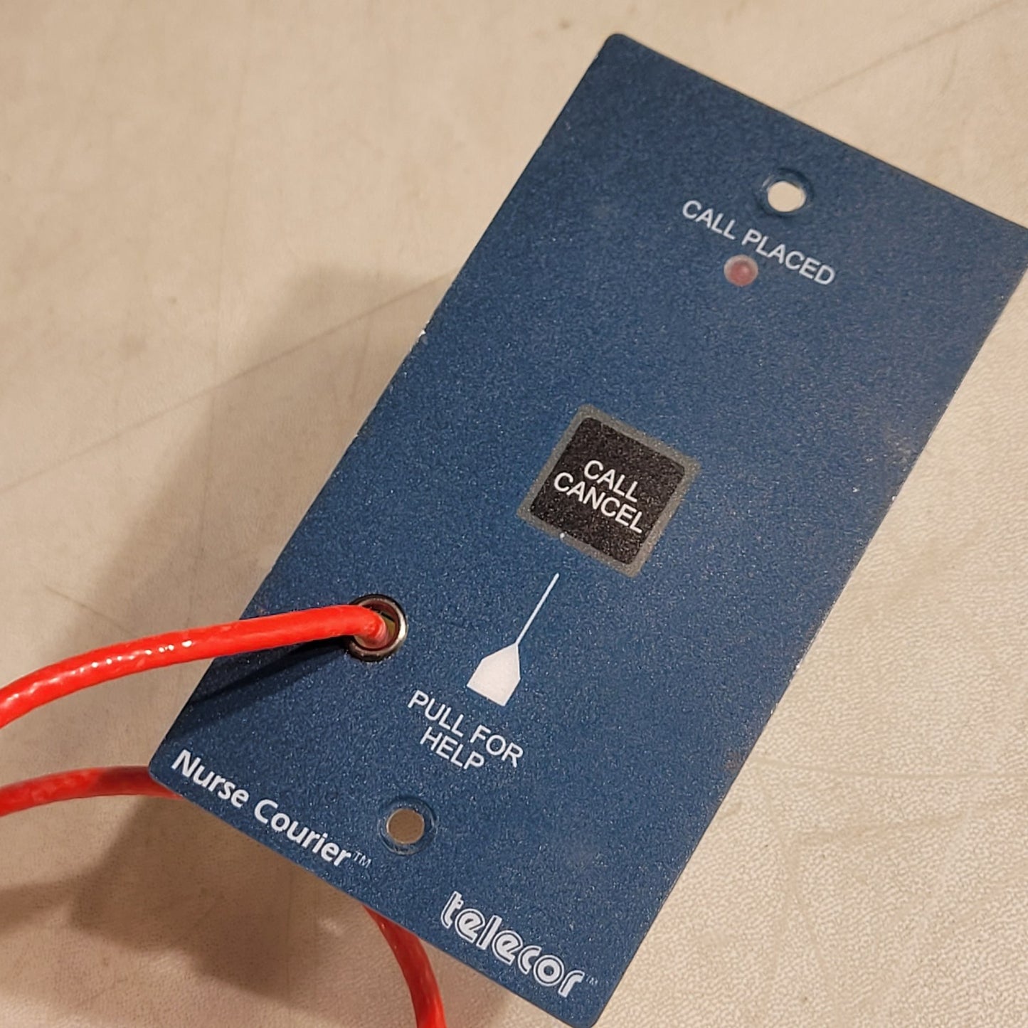 Telecor NC1-B1-MA Nurse Courier Pull For Help Station Blue Wall Plate