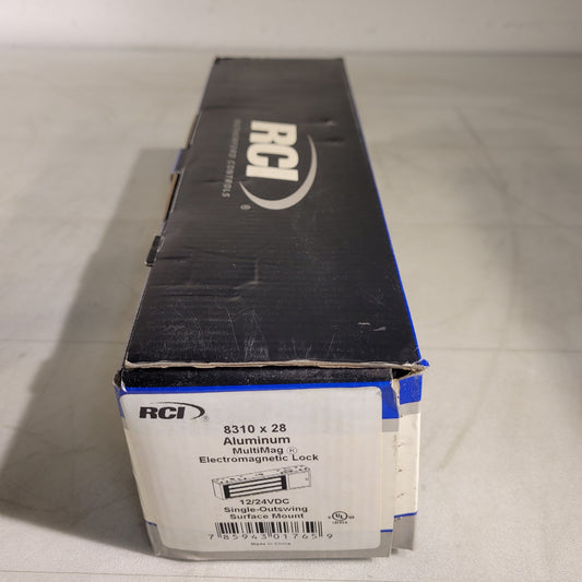 RCI 8310 X 28 MultiMag Electromagnetic Lock Single Outswing Surface Mount